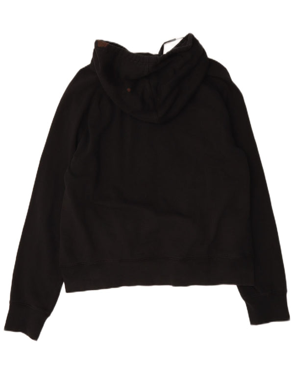 Hurley Womens Graphic Hoodie Jumper UK 16 Large Black Cotton