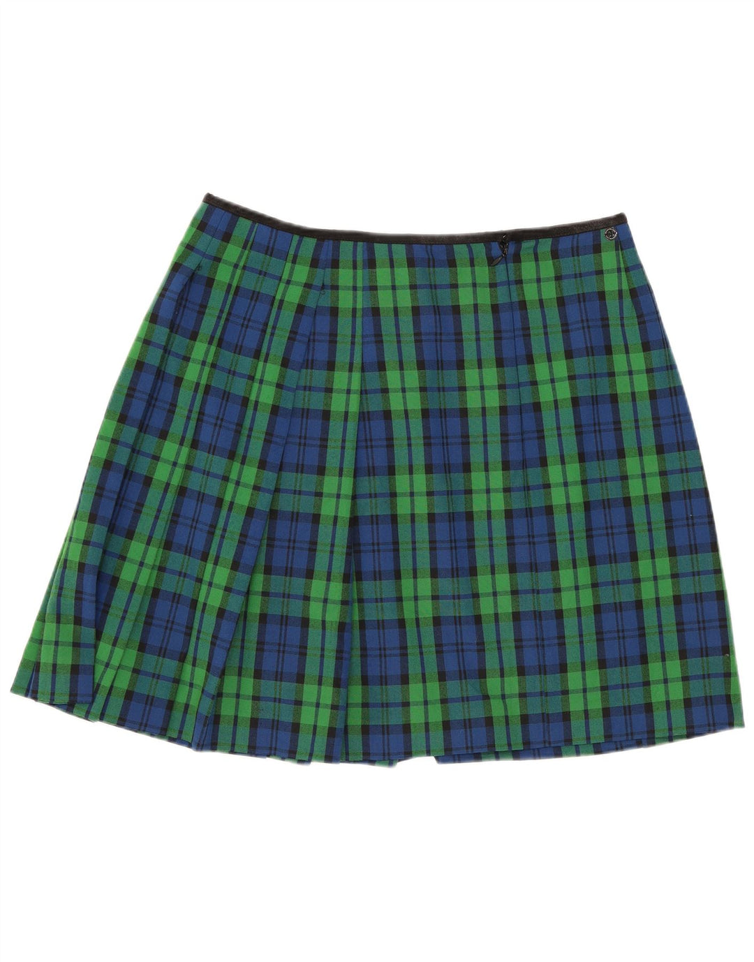 Penny Black Womens Pleated A-Line Skirt UK 12 Medium W30 Green Check