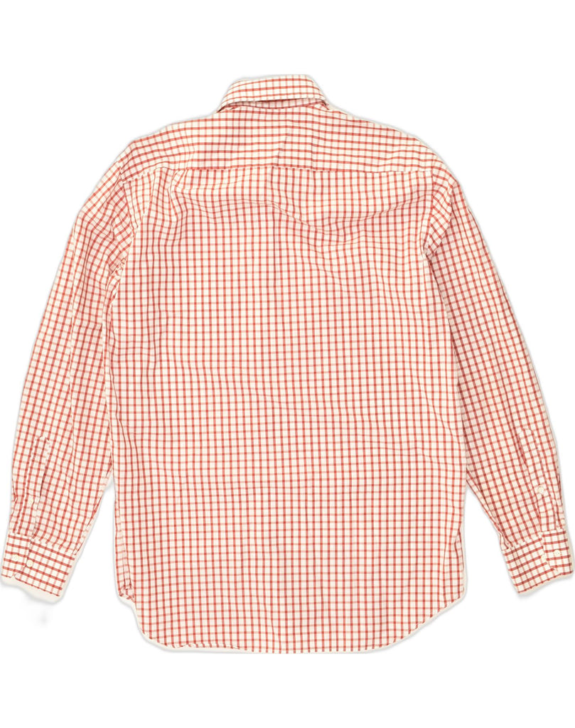 TOMMY HILFIGER Mens Shirt Size 16 Large Red Check Cotton | Vintage Tommy Hilfiger | Thrift | Second-Hand Tommy Hilfiger | Used Clothing | Messina Hembry 