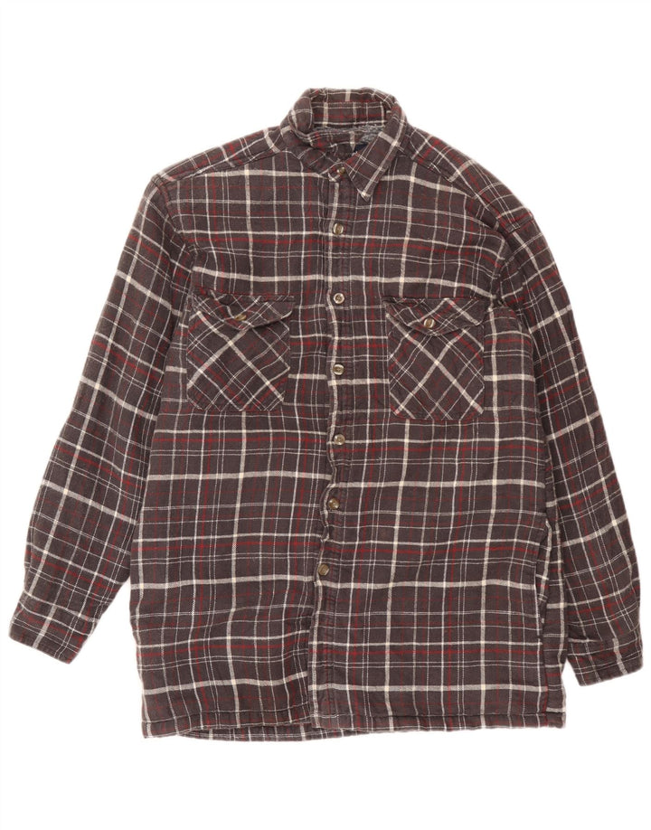 Wrangler Mens Lumberjack Flannel Shirt Medium Grey Check