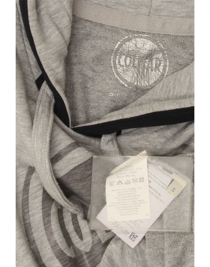 Colmar Mens Graphic Hoodie Jumper Small Grey Cotton