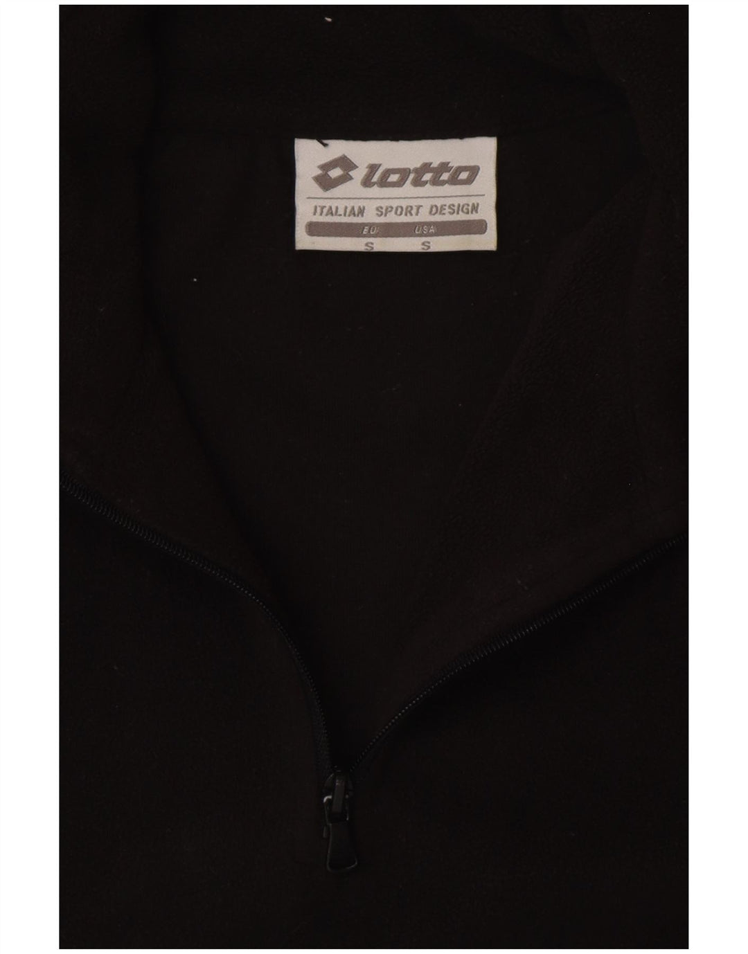 LOTTO Womens Zip Neck Fleece Jumper Small Black