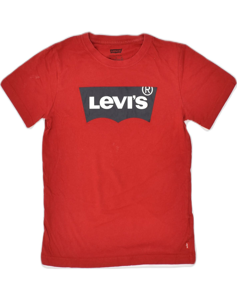 LEVI'S Boys Graphic T-Shirt Top 10-11 Years Medium  Red Cotton | Vintage Levi's | Thrift | Second-Hand Levi's | Used Clothing | Messina Hembry 