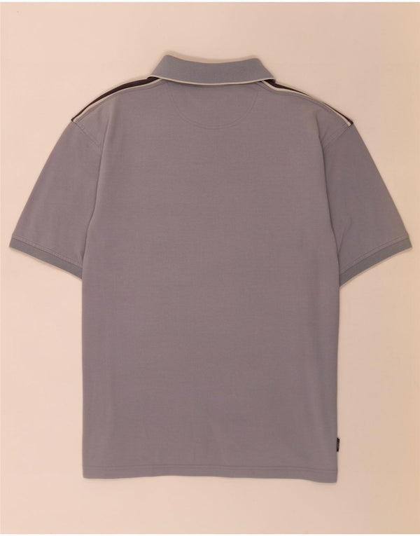 Lotto Mens Polo Shirt UK 40/42 Large Blue Colourblock Cotton