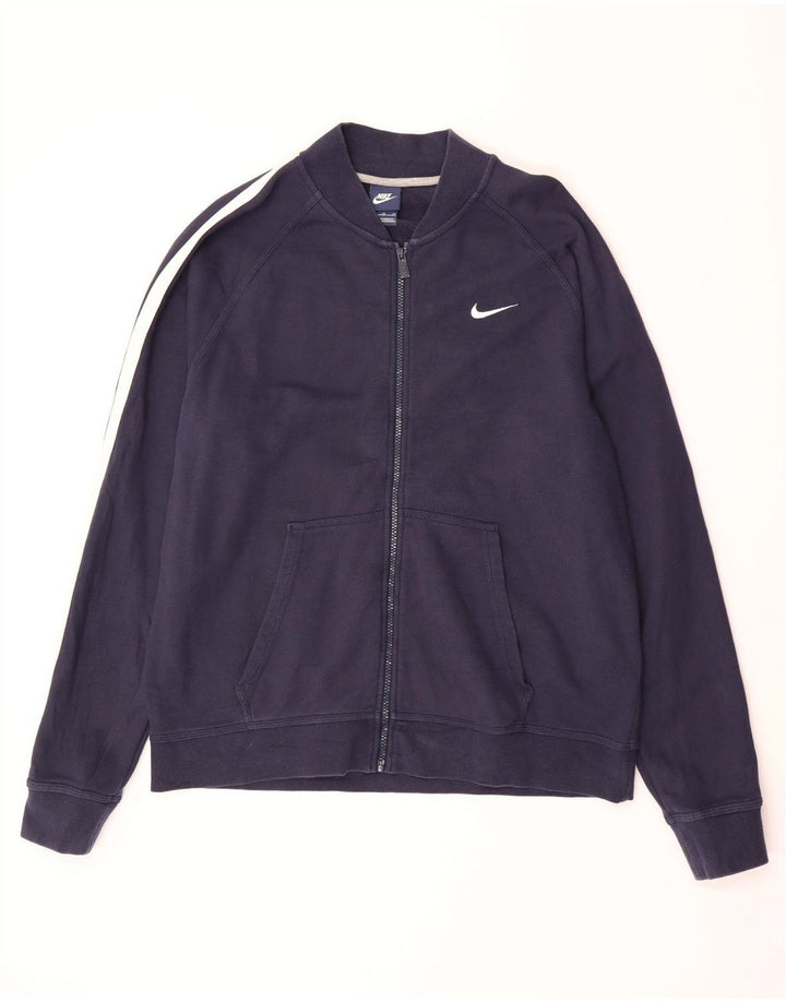 Nike Mens Tracksuit Top Jacket XL Navy Blue Cotton