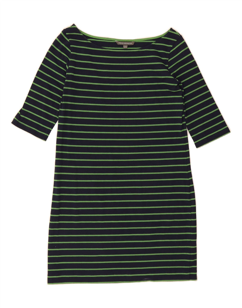 FRENCH CONNECTION Womens Sheath Dress UK 14 Medium Navy Blue Striped Vintage French Connection and Second-Hand French Connection from Messina Hembry 