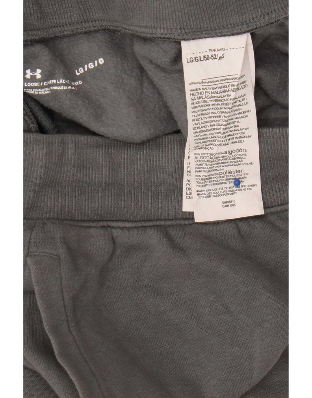 Under Armour Mens Sport Shorts Large  Grey Cotton