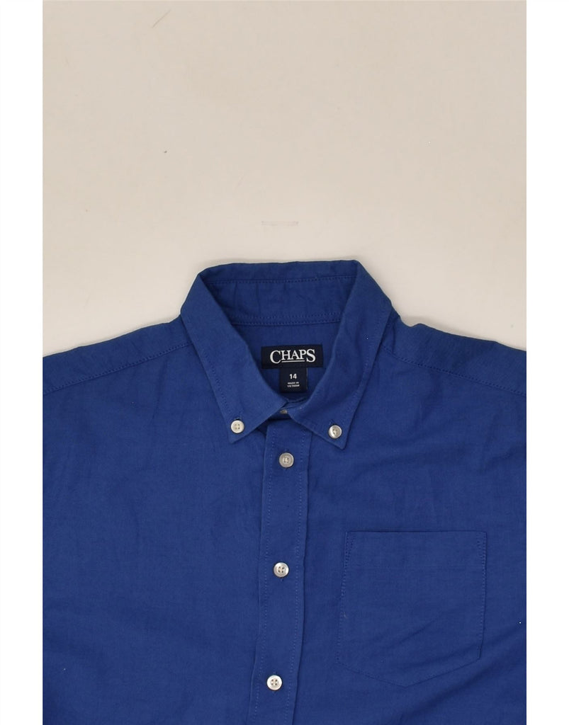 CHAPS Boys Shirt 13-14 Years Blue Cotton | Vintage Chaps | Thrift | Second-Hand Chaps | Used Clothing | Messina Hembry 