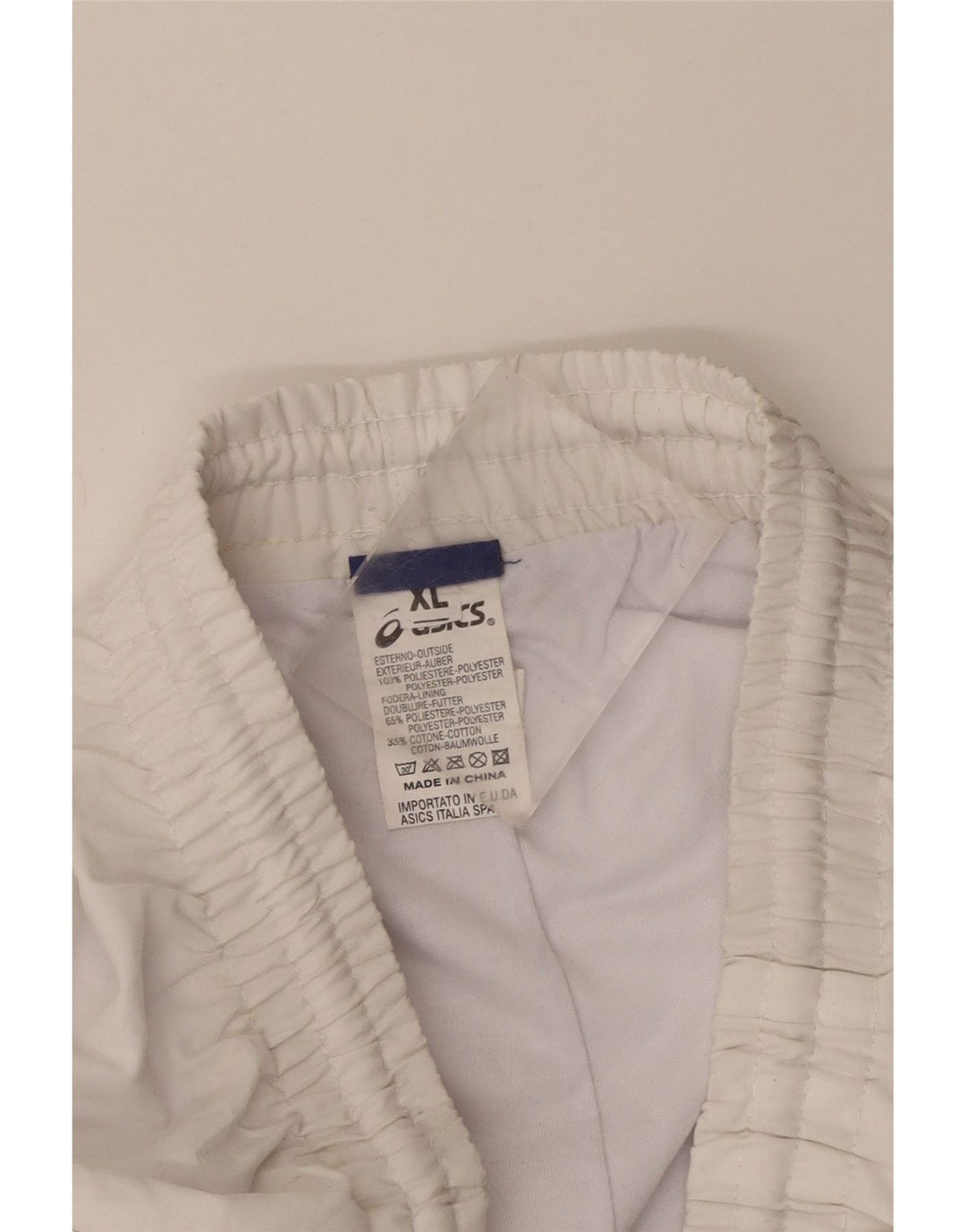 Asics Mens Tracksuit Trousers Joggers XL  White Polyester