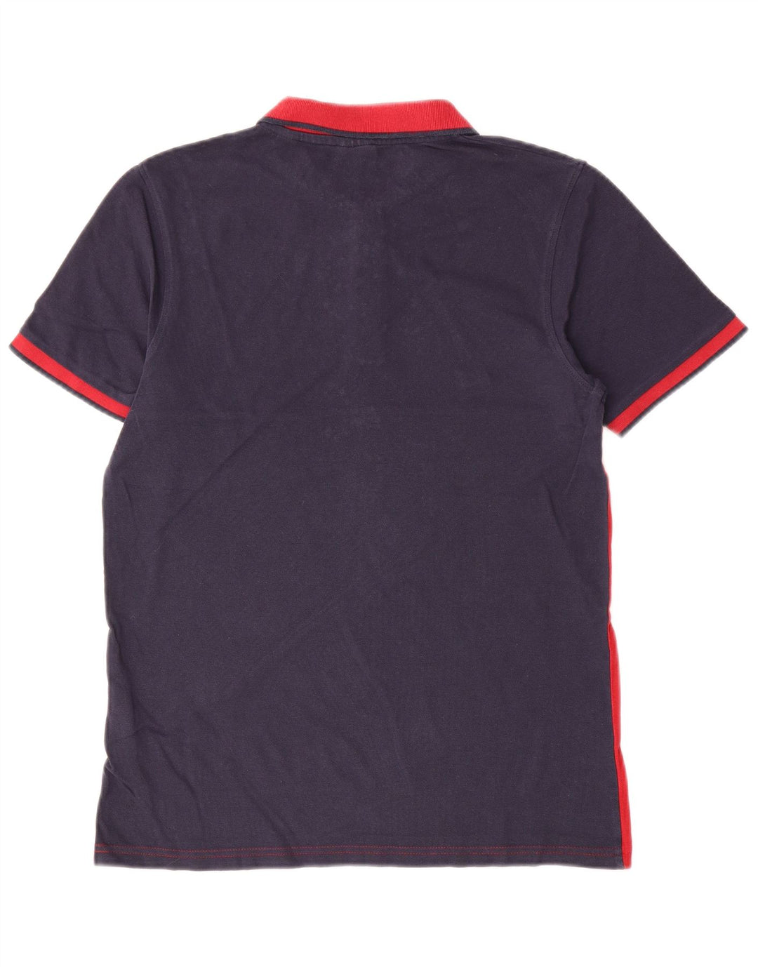 Jack & Jones Mens Polo Shirt Medium Navy Blue Colourblock Cotton