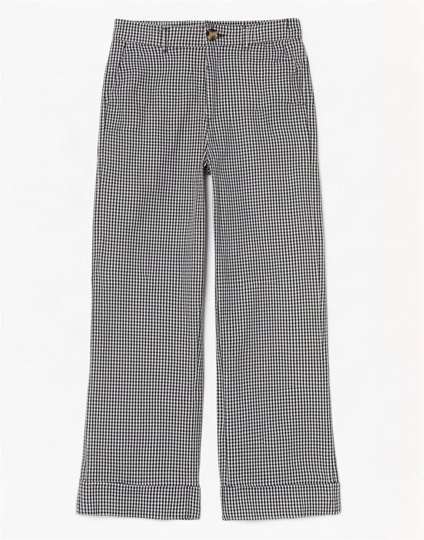 Zara Womens High Waist Cropped Trousers Small W26 L25 Black Houndstooth