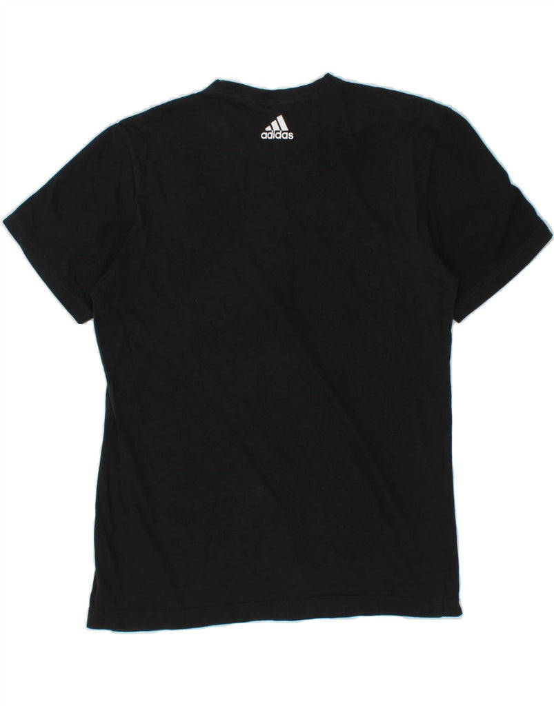 ADIDAS Mens Graphic T-Shirt Top Small Black Vintage Adidas and Second-Hand Adidas from Messina Hembry 