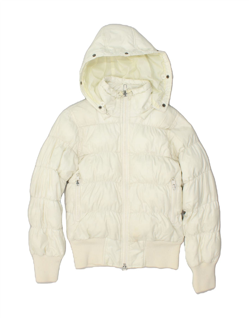 LEE Girls Hooded Padded Jacket 11-12 Years Off White | Vintage Lee | Thrift | Second-Hand Lee | Used Clothing | Messina Hembry 