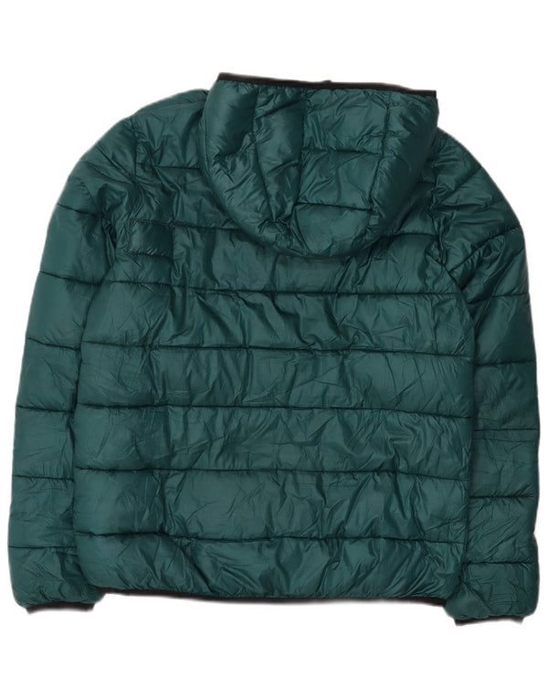 Champion Boys Hooded Padded Jacket 15-16 Years 2XL Green Polyester