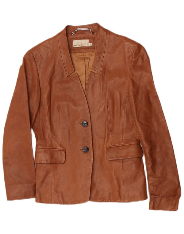 Karen Millen Womens 2 Button Blazer Jacket UK 12 Medium Brown