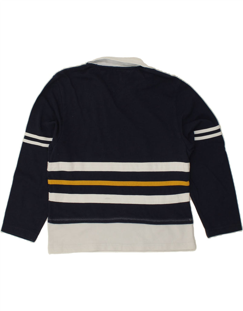 TOMMY HILFIGER Boys Polo Neck Sweatshirt Jumper 13-14 Years Medium Blue | Vintage Tommy Hilfiger | Thrift | Second-Hand Tommy Hilfiger | Used Clothing | Messina Hembry 