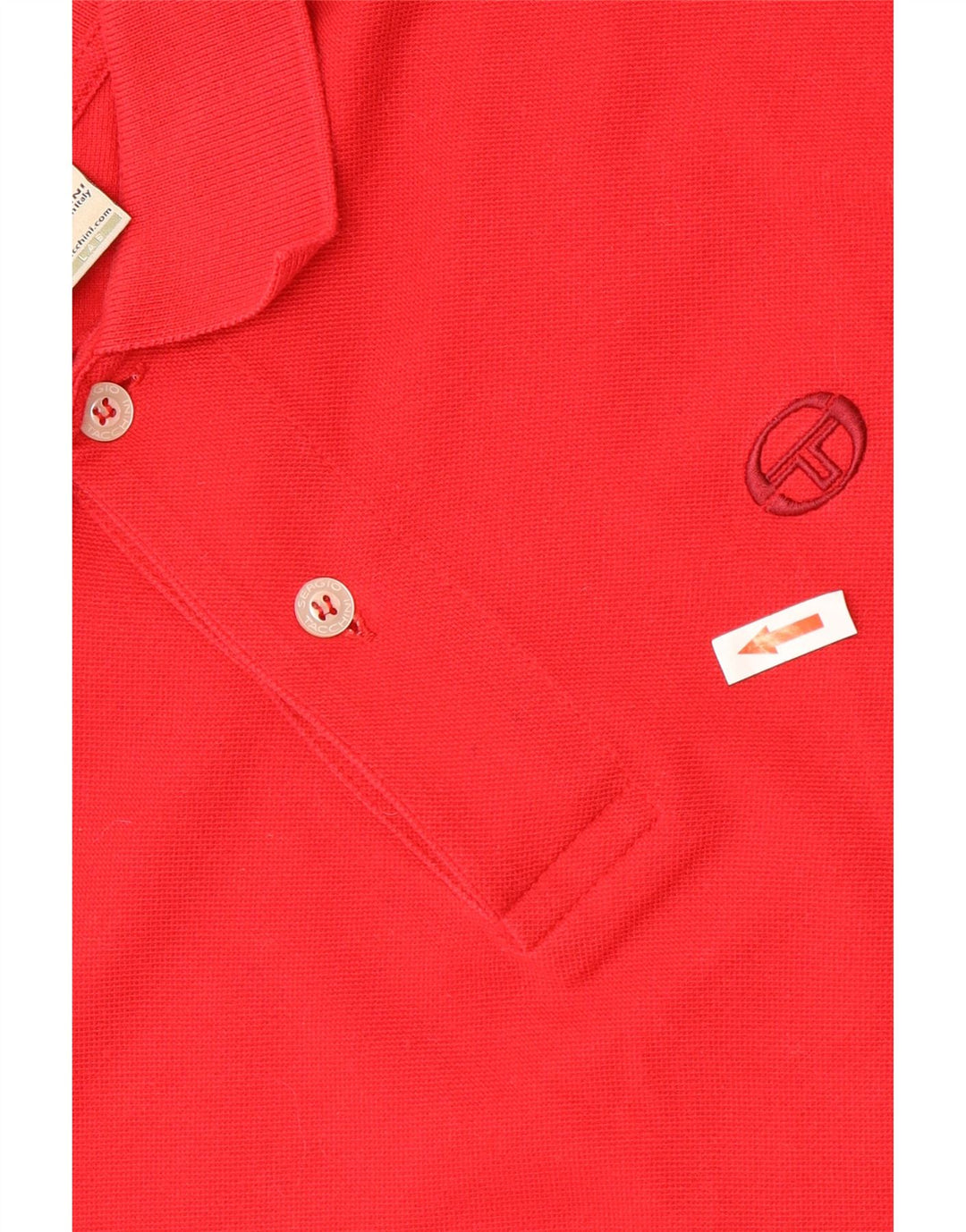SERGIO TACCHINI Mens Polo Shirt IT 46 Small Red Cotton
