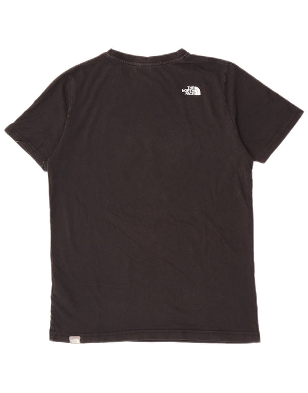 The North Face Boys Graphic T-Shirt Top 14-15 Years XL Black Cotton