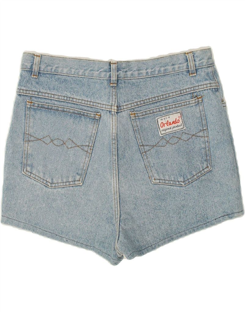 VINTAGE Womens Denim Shorts W34 Large Blue Cotton | Vintage Vintage | Thrift | Second-Hand Vintage | Used Clothing | Messina Hembry 