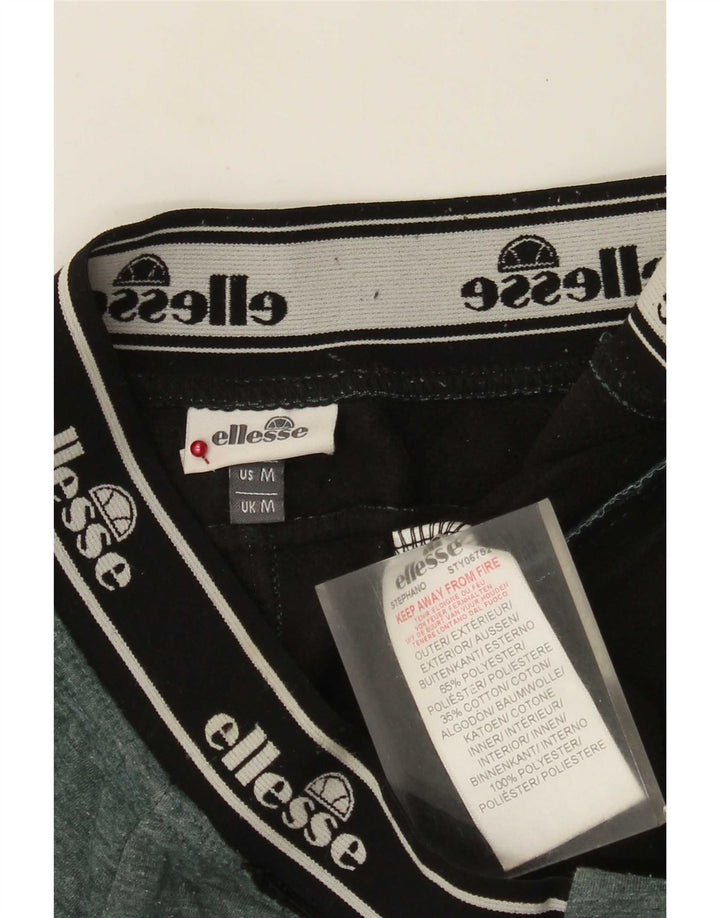 Ellesse Womens Graphic Tracksuit Trousers Medium Green Colourblock