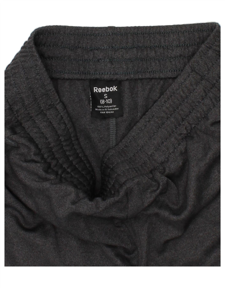 REEBOK Boys Sport Shorts 8-9 Years Small  Grey Colourblock Polyester Vintage Reebok and Second-Hand Reebok from Messina Hembry 