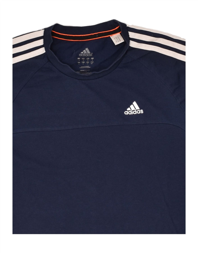 ADIDAS Mens Climalite T-Shirt Top Small Navy Blue Cotton | Vintage Adidas | Thrift | Second-Hand Adidas | Used Clothing | Messina Hembry 