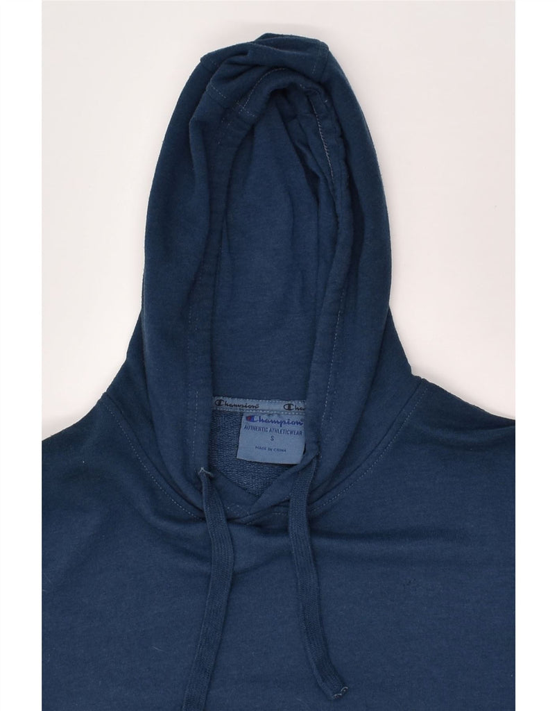 CHAMPION Mens Hoodie Jumper Small Navy Blue Cotton | Vintage Champion | Thrift | Second-Hand Champion | Used Clothing | Messina Hembry 