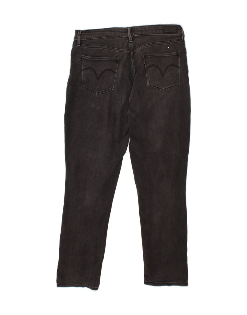 LEVI'S Womens Mid Rise Skinny Jeans US 12 Large W31 L30 Black Polyester Vintage Levi's and Second-Hand Levi's from Messina Hembry 