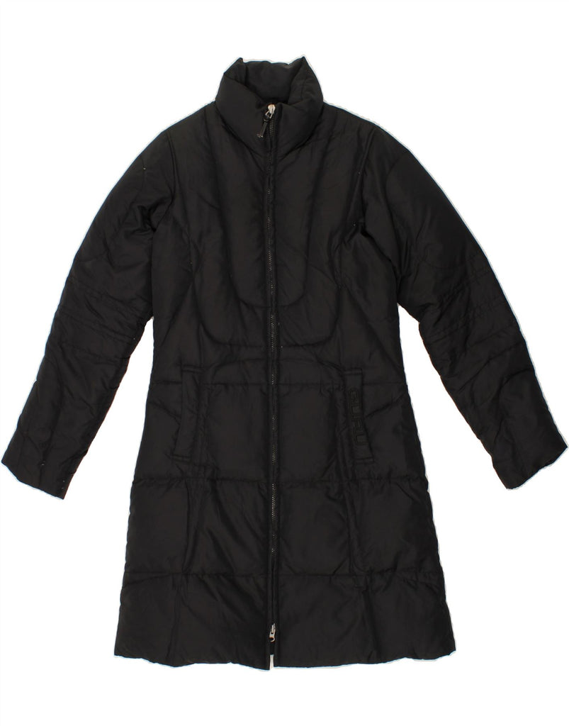 GURU Womens Padded Coat UK 12 Medium Black Polyamide Vintage Guru and Second-Hand Guru from Messina Hembry 