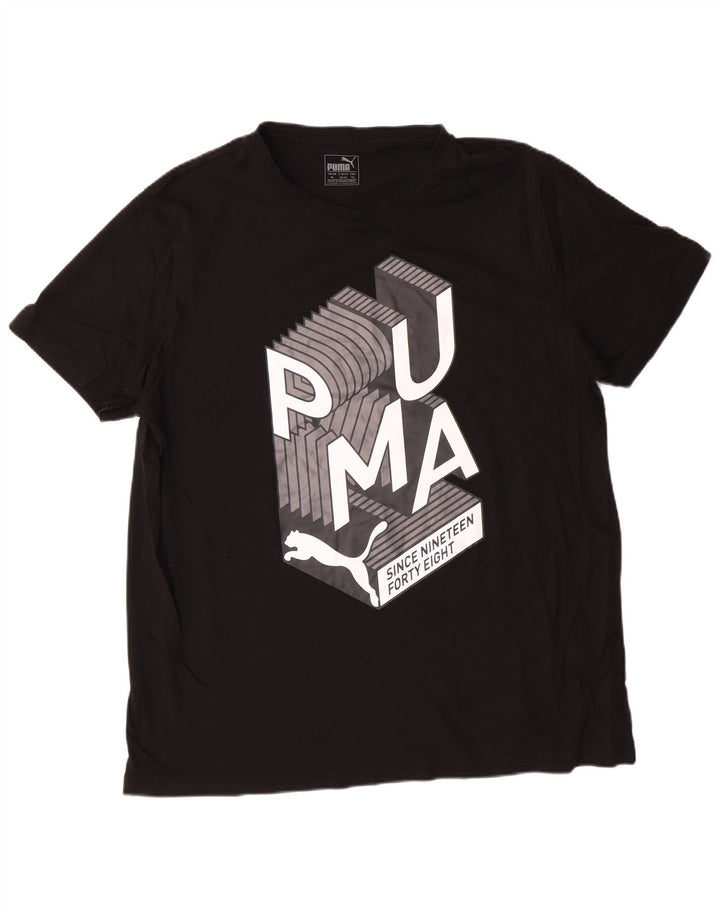 PUMA Mens Graphic T-Shirt Top XL Black