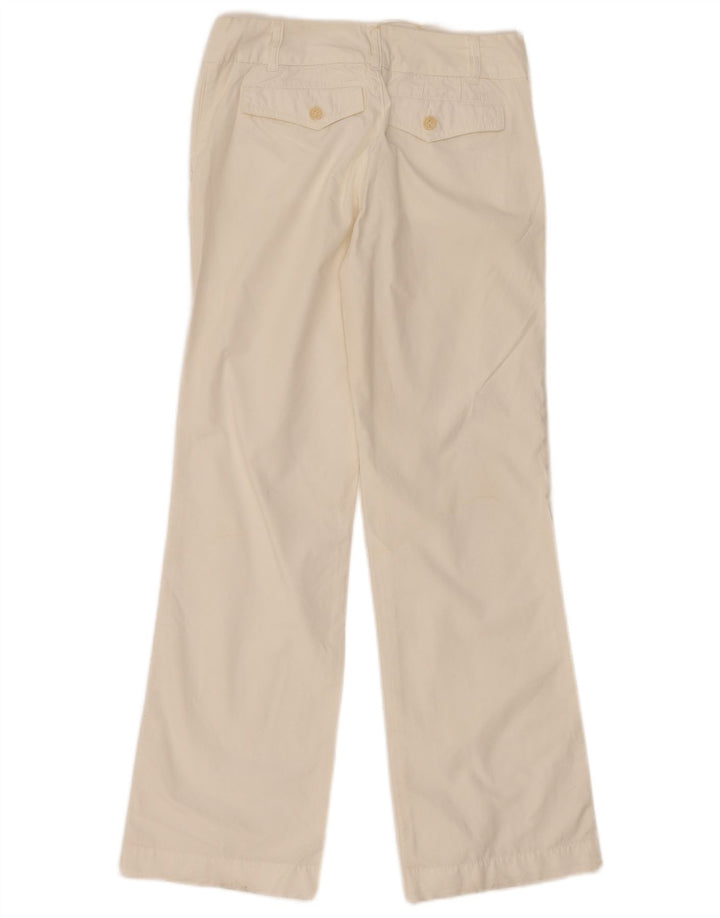 Gas Womens Straight Chino Trousers W26 L30 Off White