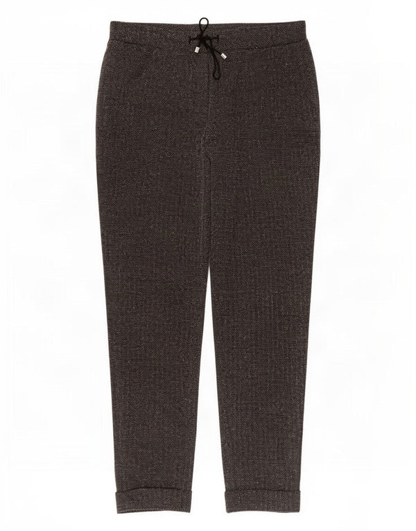 Marks & Spencer Womens Casual Trousers UK 12 Medium W32 L24 Grey Flecked