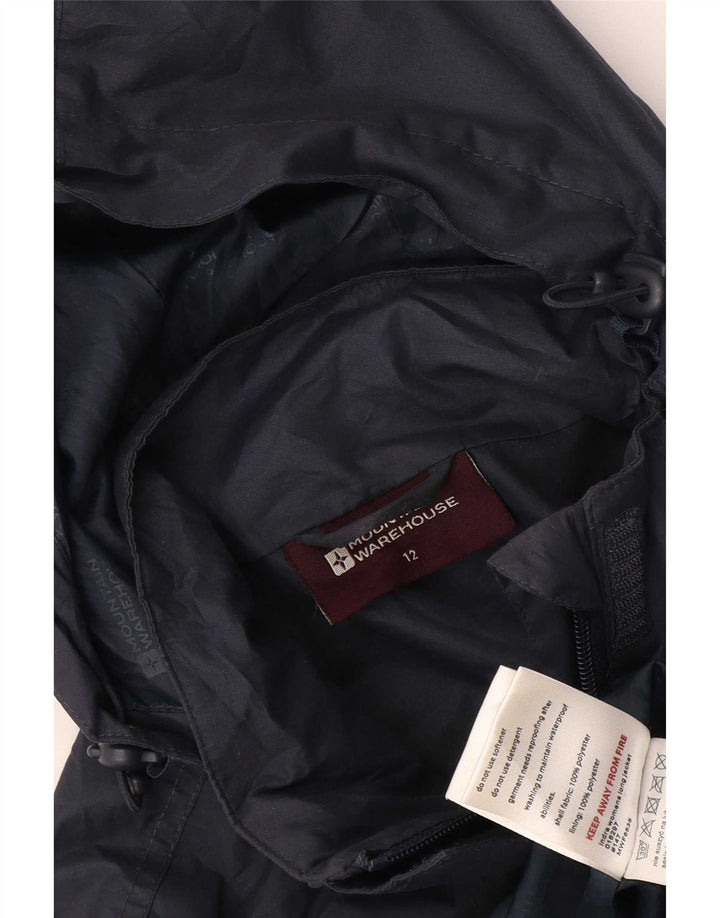 Mountain Warehouse Womens Hooded Raincoat UK 12 Medium Navy Blue Polyester