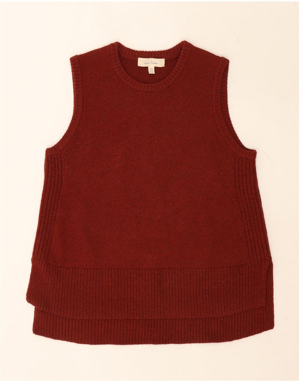 Seasalt Cornwall Womens Sleeveless Vest Tank Top UK 14 Large Burgundy