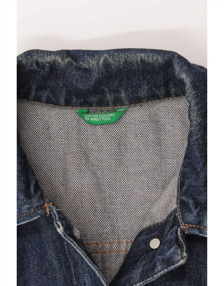 Benetton Womens Denim Jacket UK 10 Small Blue