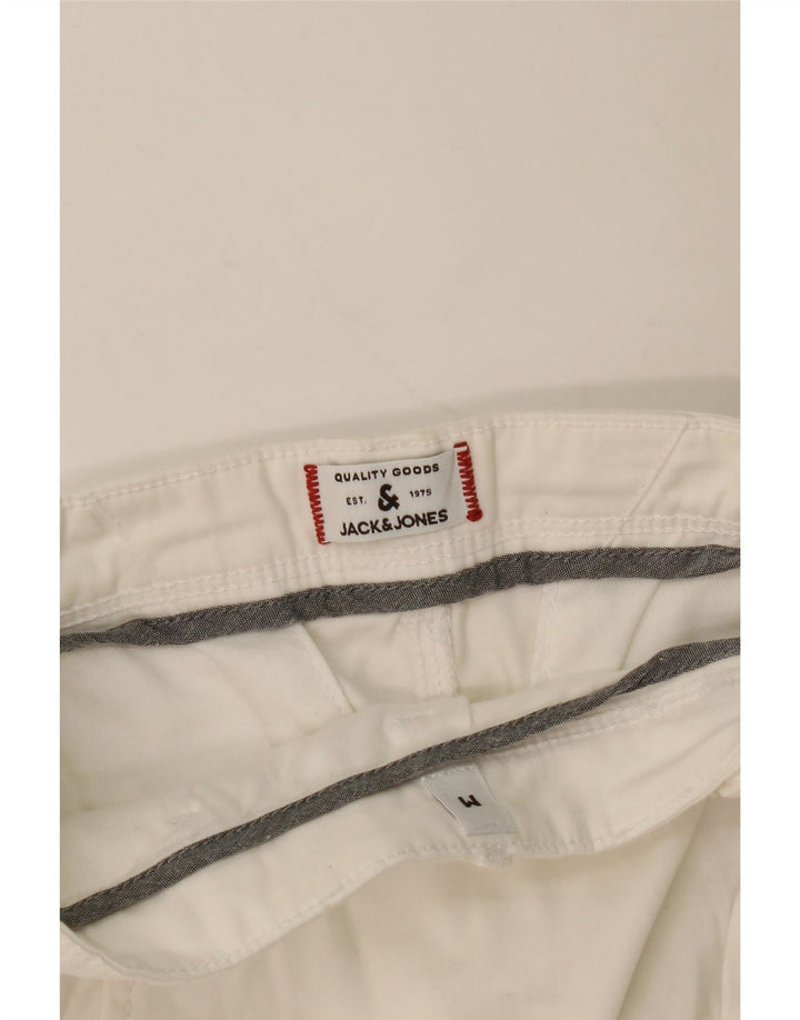 JACK & JONES Mens Chino Shorts Medium W32  White