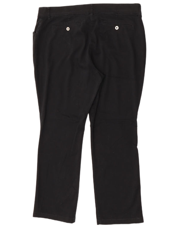 Lee Womens Regular Fit Mid Rise Chino Trousers US 20 3XL W40 L30 Black