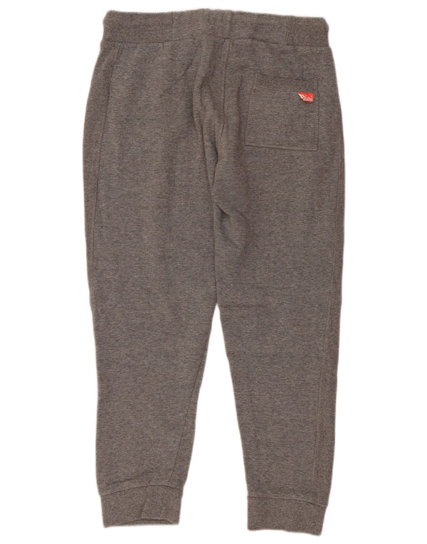Superdry Mens Slim Fit Tracksuit Trousers Joggers Large  Grey Cotton