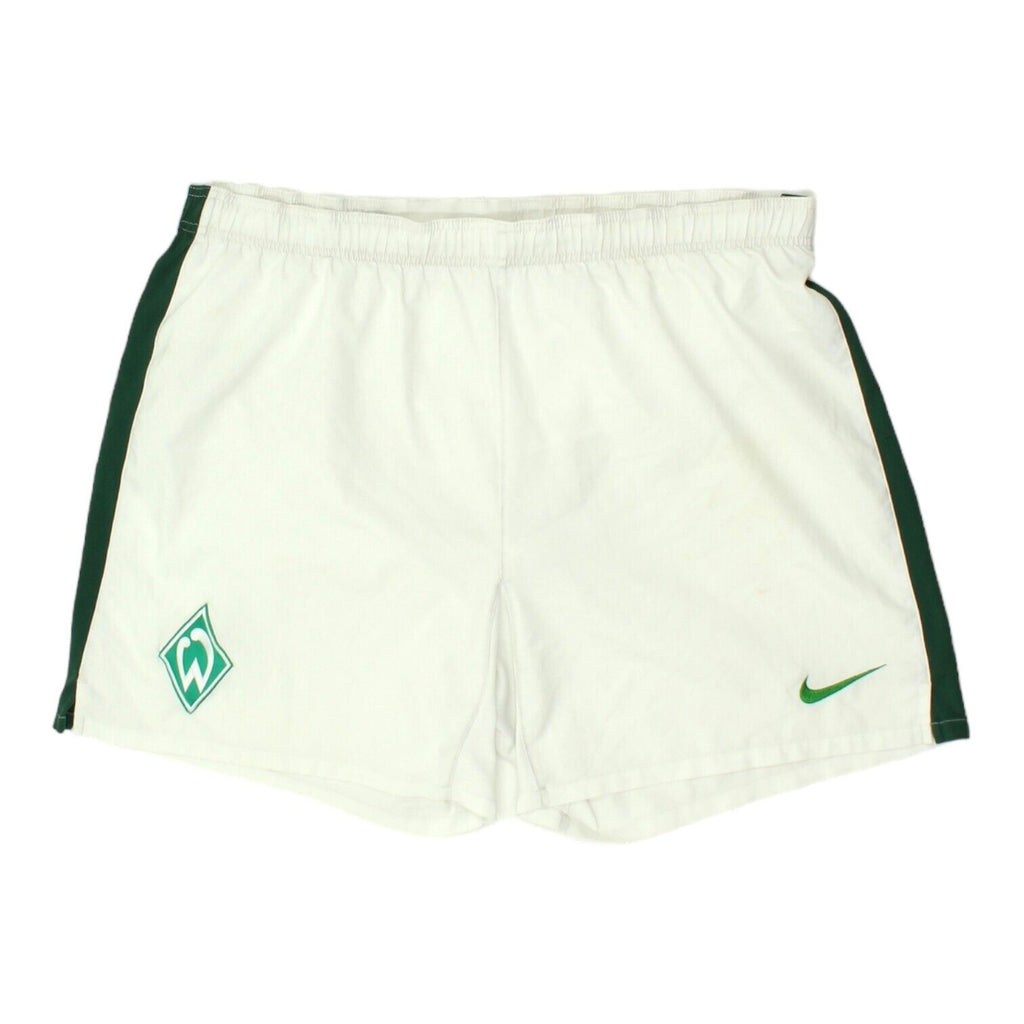 Werder Bremen Nike Mens White Shorts | German Football Sportswear VTG | Vintage Messina Hembry | Thrift | Second-Hand Messina Hembry | Used Clothing | Messina Hembry 