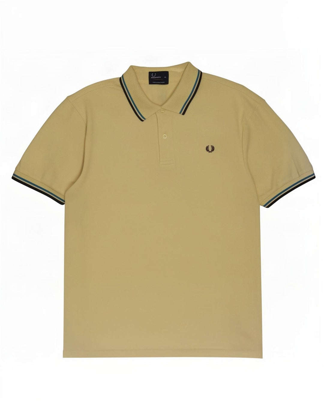 Fred Perry Mens Polo Shirt XL Yellow Striped Cotton