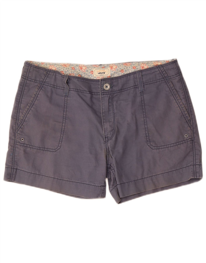 Levi's Womens Cargo Shorts US 12 Large W36 Blue Cotton