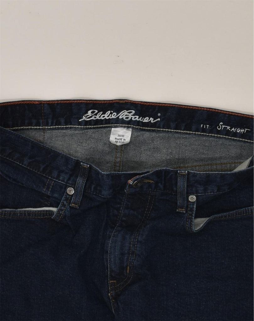 EDDIE BAUER Mens Straight Jeans W35 L25 Navy Blue Cotton | Vintage Eddie Bauer | Thrift | Second-Hand Eddie Bauer | Used Clothing | Messina Hembry 