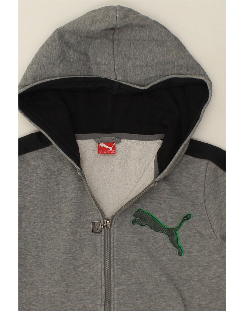 PUMA Boys Zip Hoodie Sweater 11-12 Years Grey Cotton | Vintage Puma | Thrift | Second-Hand Puma | Used Clothing | Messina Hembry 