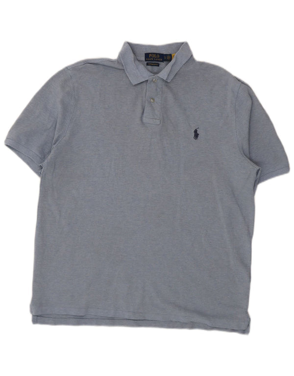 Polo Ralph Lauren Mens Custom Slim Fit Polo Shirt Large Blue Cotton