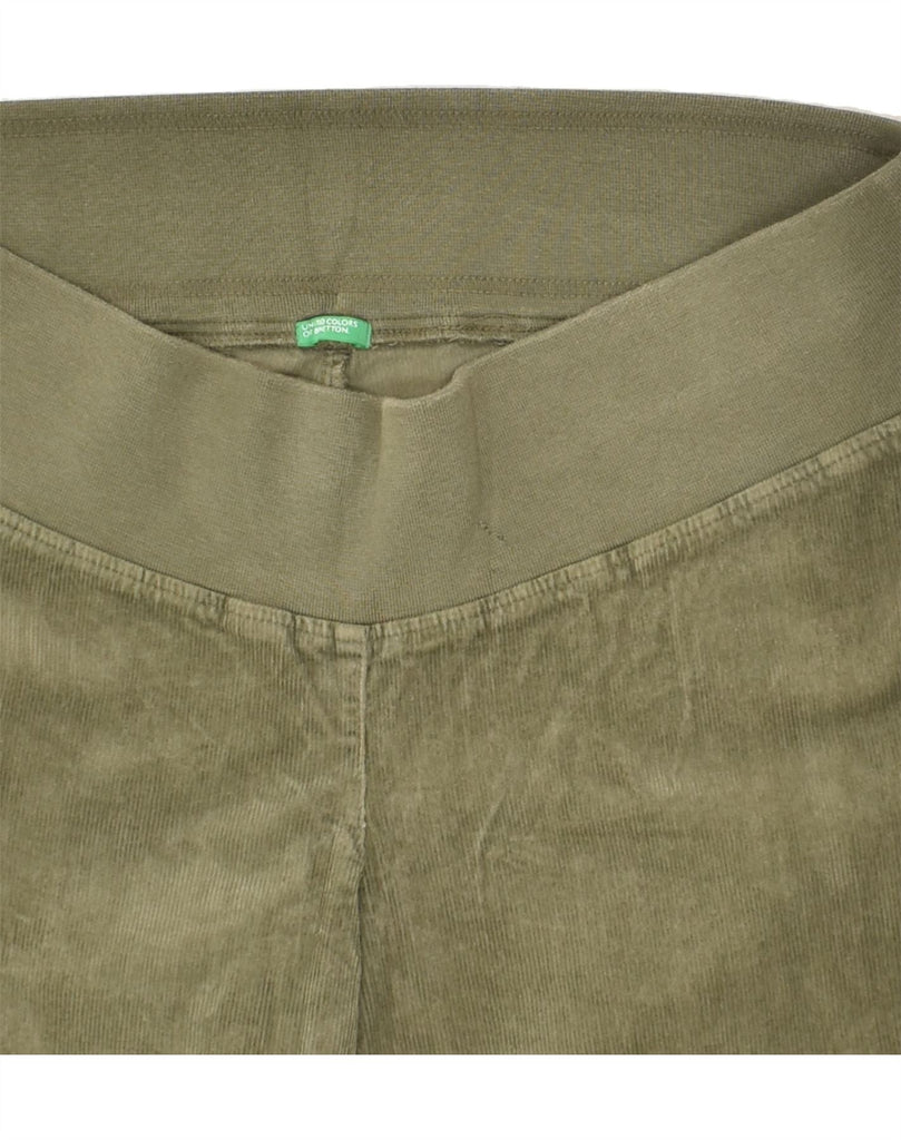 BENETTON Womens Bootcut Corduroy Trousers Large W34 L32 Khaki Cotton | Vintage Benetton | Thrift | Second-Hand Benetton | Used Clothing | Messina Hembry 