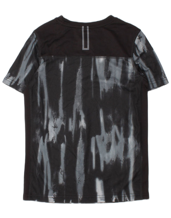 Russell Athletic Boys T-Shirt Top 7-8 Years Medium Black Tie Dye Polyester