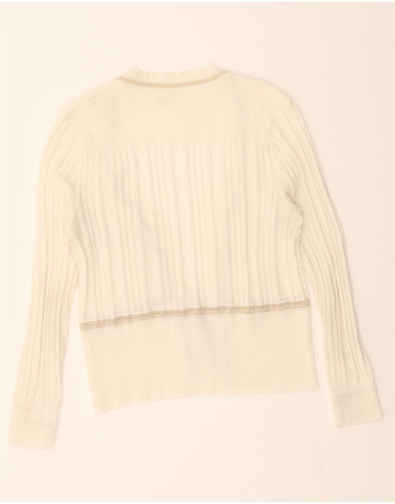 C&A Womens Cardigan Sweater IT 44 Medium White Acrylic Vintage C&A and Second-Hand C&A from Messina Hembry 
