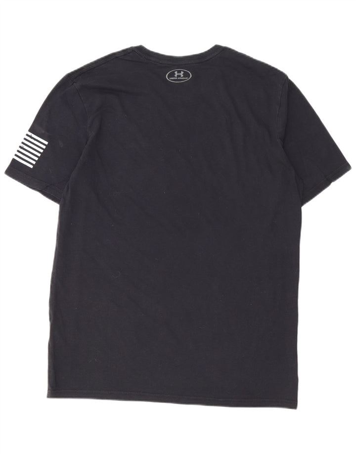 UNDER ARMOUR Mens Heat Gear Graphic T-Shirt Top Medium Black Cotton