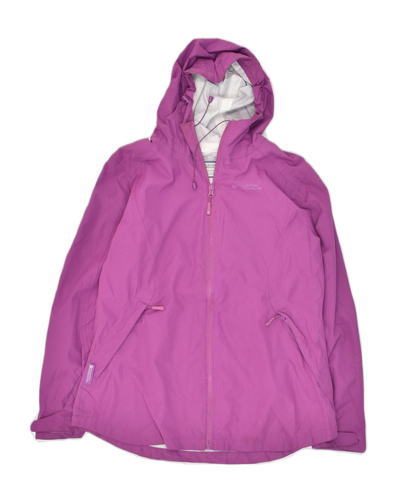 MOUNTAIN WAREHOUSE Womens Hooded Rain Jacket UK 14 Large  Purple Polyester | Vintage Mountain Warehouse | Thrift | Second-Hand Mountain Warehouse | Used Clothing | Messina Hembry 