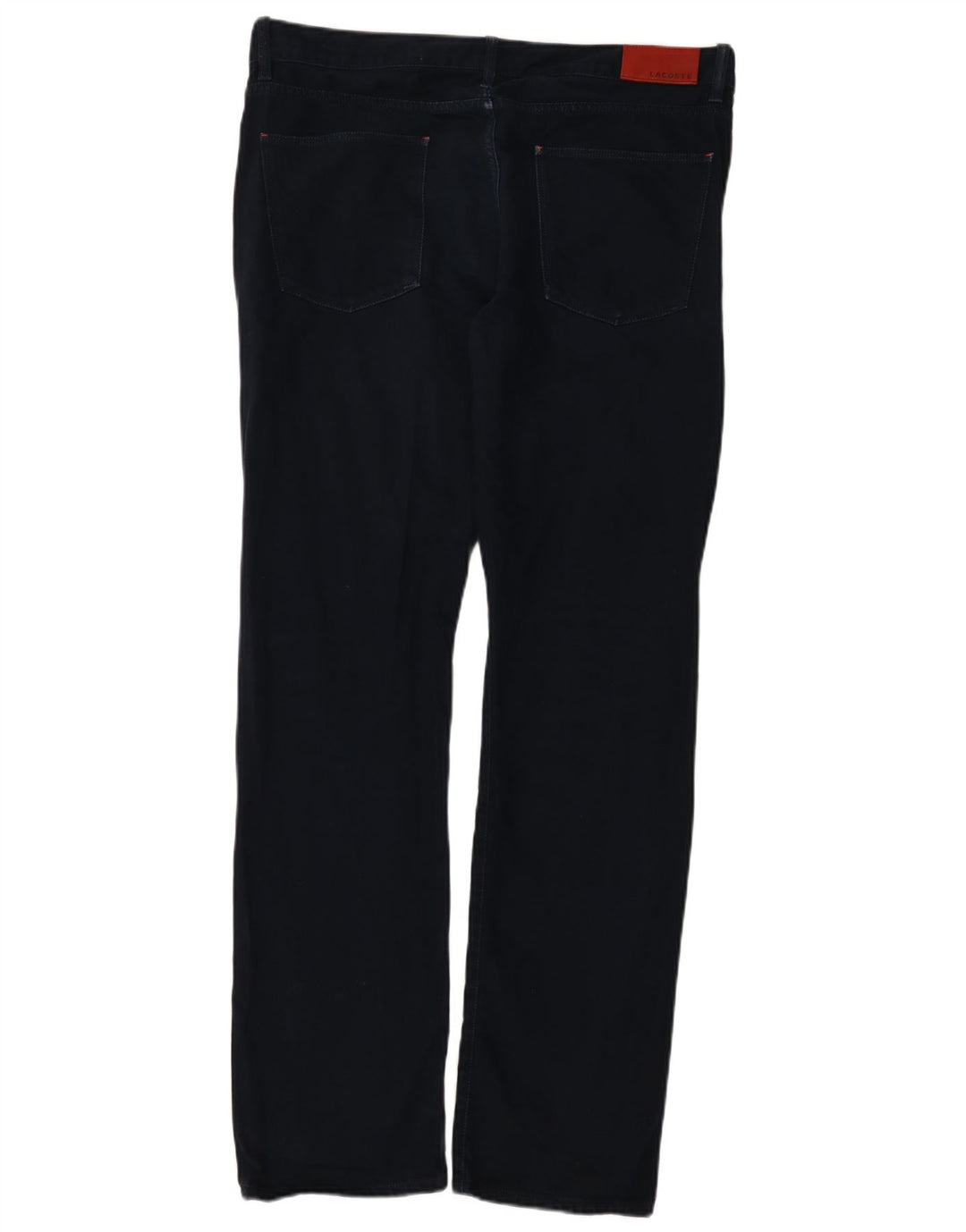 Lacoste Mens Straight Jeans W36 L34 Navy Blue Cotton